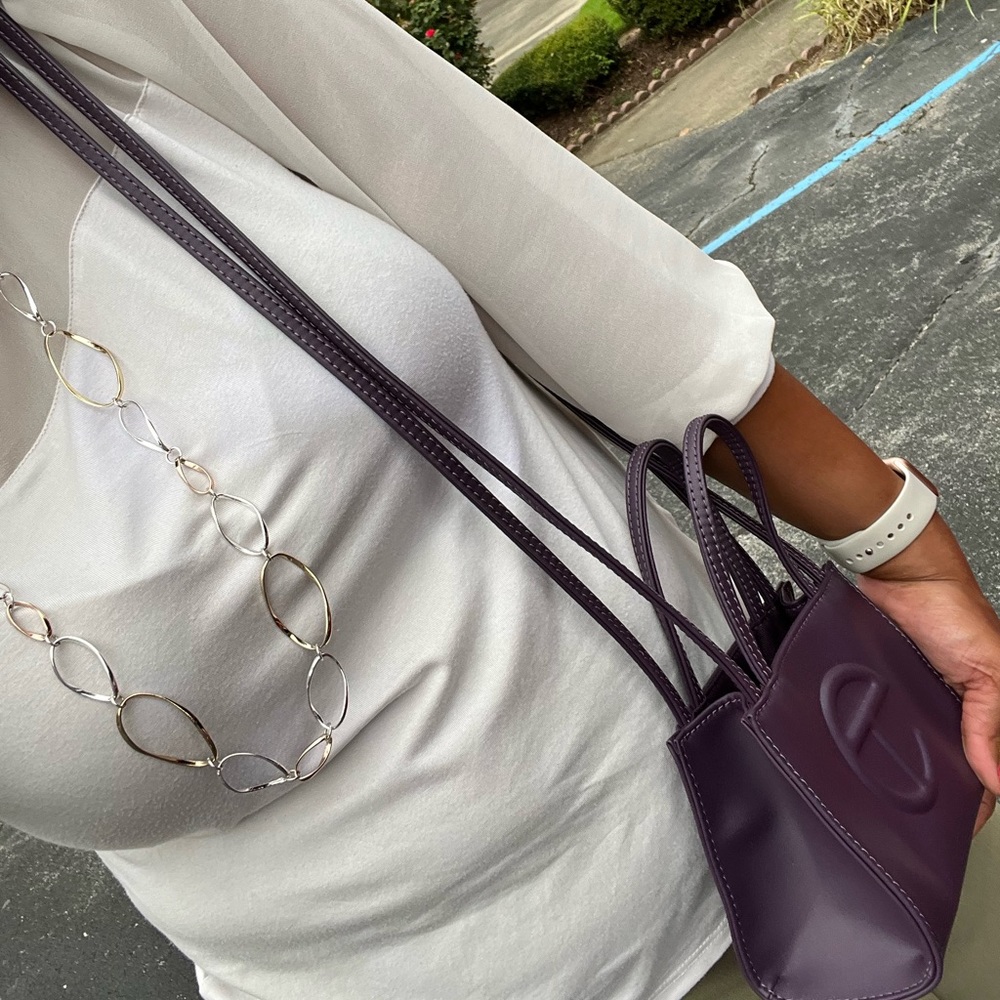 Telfar Small Eggplant Shopping Bag